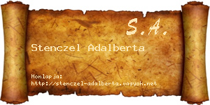Stenczel Adalberta névjegykártya